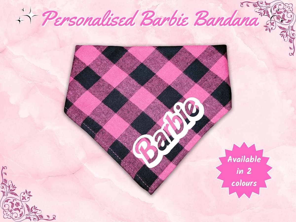 Barbie Bandana - 8 Personalised Barbie Bandana