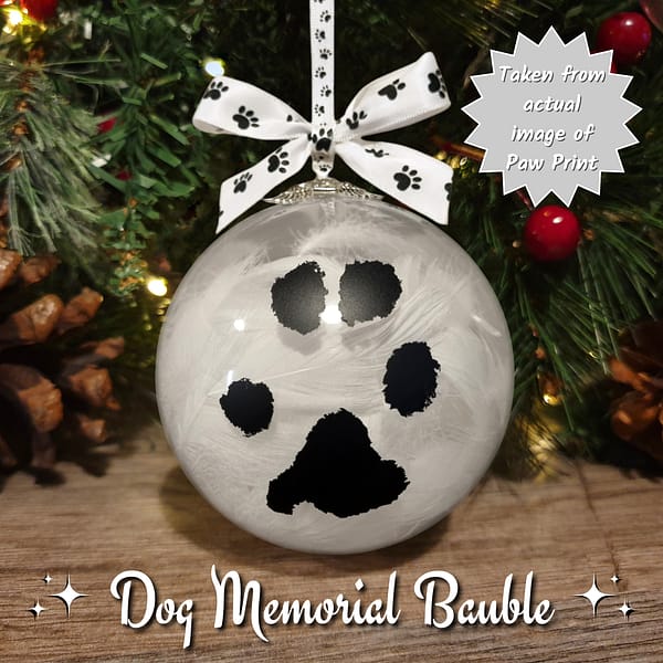 Memorial Bauble - 001 Personalised Dog Memorial Bauble